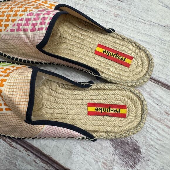 Respoke Halina Mule Espadrilles Size 40 US 9.5 - 10 Orange Pink Multi Hermes - Picture 2 of 7